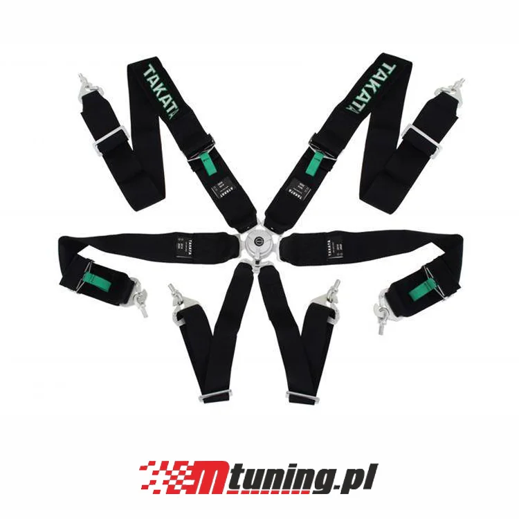 Centură Sport 6Puncte TAKATA (Negru) QR - 76mm